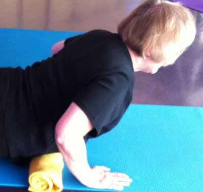 Cobra Pose Modified for Low Back Pain