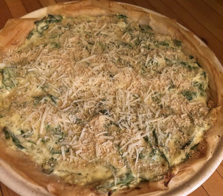 Three Cheese Spinach Bake in Phyllo
