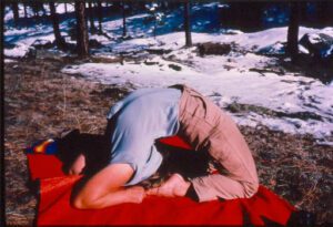 Poorna Supta Vajrasana, the Full Reclined Thunderbolt pose.